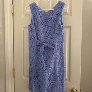 Elegant Blue Lace Dress